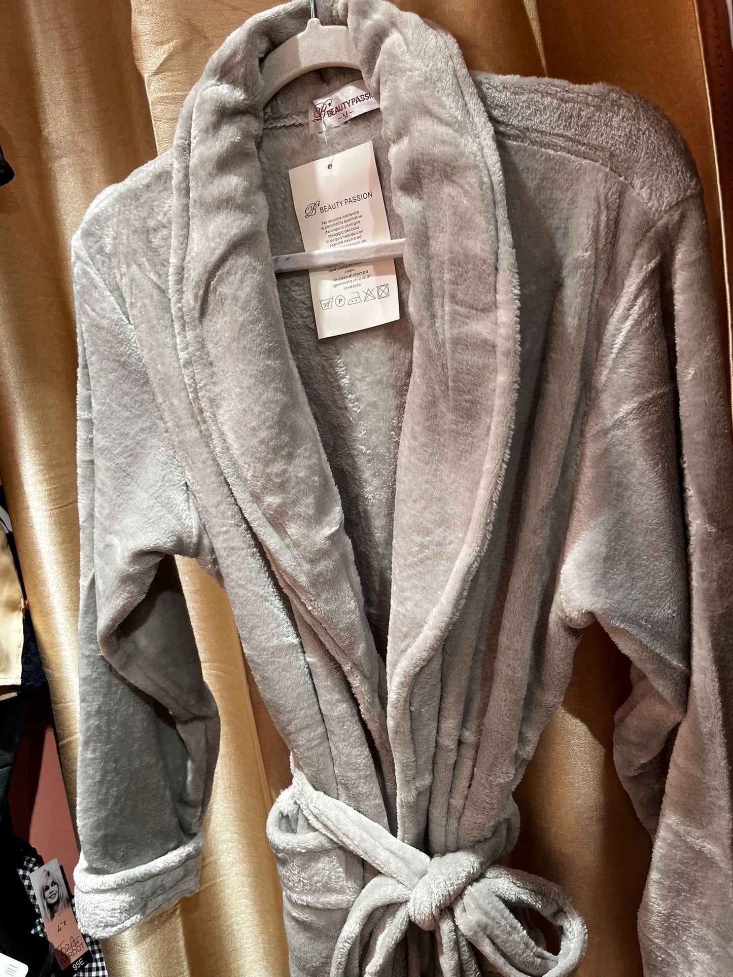 Vestaglia ciniglia grey